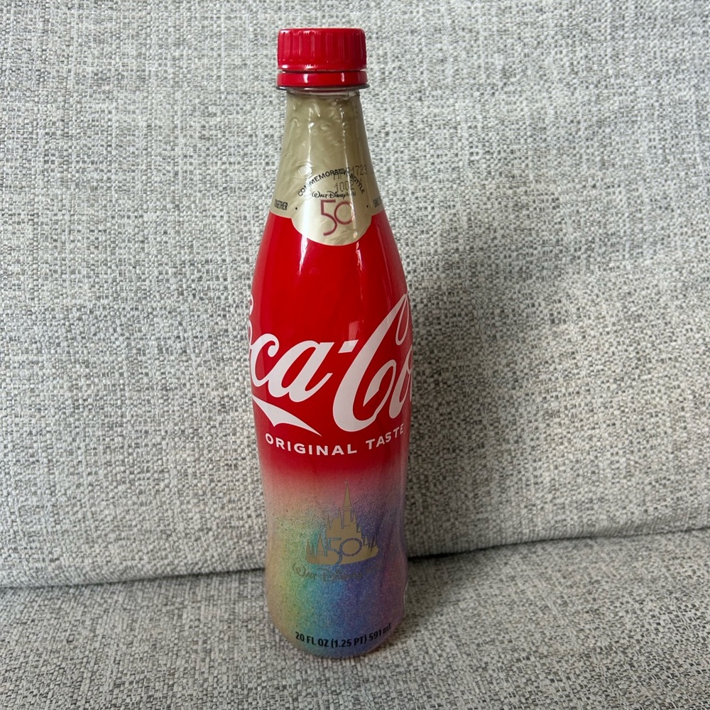 Walt Disney World 50th Anniversary Exclusive Coke Coca Cola Empty Bottle